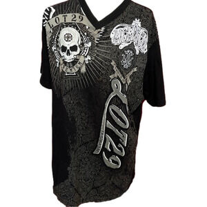 Lot 29 Skull Truth and Liberty Cotton Shirt 2XL